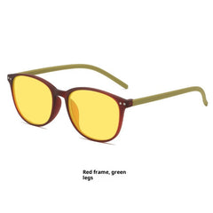 Retro Night Vision Anti-blue Light Glasses Men's Advanced Yellow
