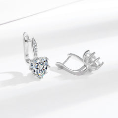 All-matching Fashion Multicolor Heart-shaped Zircon Earrings