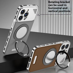 Aluminum Alloy Leather Spring Fastener Phone Case Rotating Bracket