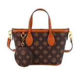 Retro-printed Shoulder Tote Bag