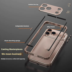 Mobile Phone Case With Seahorse Buckle And Four Corner Anti Drop Metal Frame