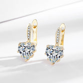 All-matching Fashion Multicolor Heart-shaped Zircon Earrings