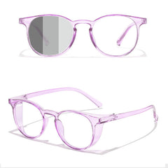 Retro Color-changing Anti-blue Light Glasses Anti-wind And Sand Droplets Myopia Frame