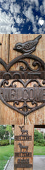 Iron Hanging Decoration Retro Courtyard Welcome Door Plate