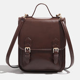 Retro British-style Backpack With A Flap Closure