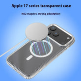 Magnetic Suction Applicable 17ProMax Transparent Phone Case