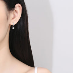 925 Sterling Silver Four-claw Gang Drill Earrings For Women