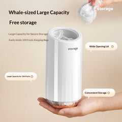 Wall-Mounted Punch-Free Storage Box For Fresh-Keeping Bags And Cling Film In The Kitchen