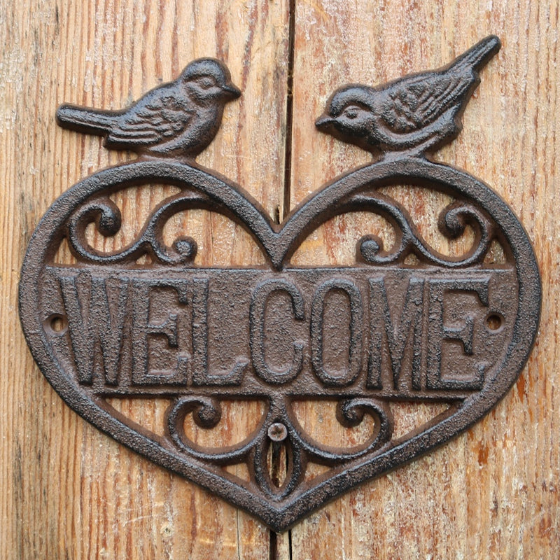 Iron Hanging Decoration Retro Courtyard Welcome Door Plate