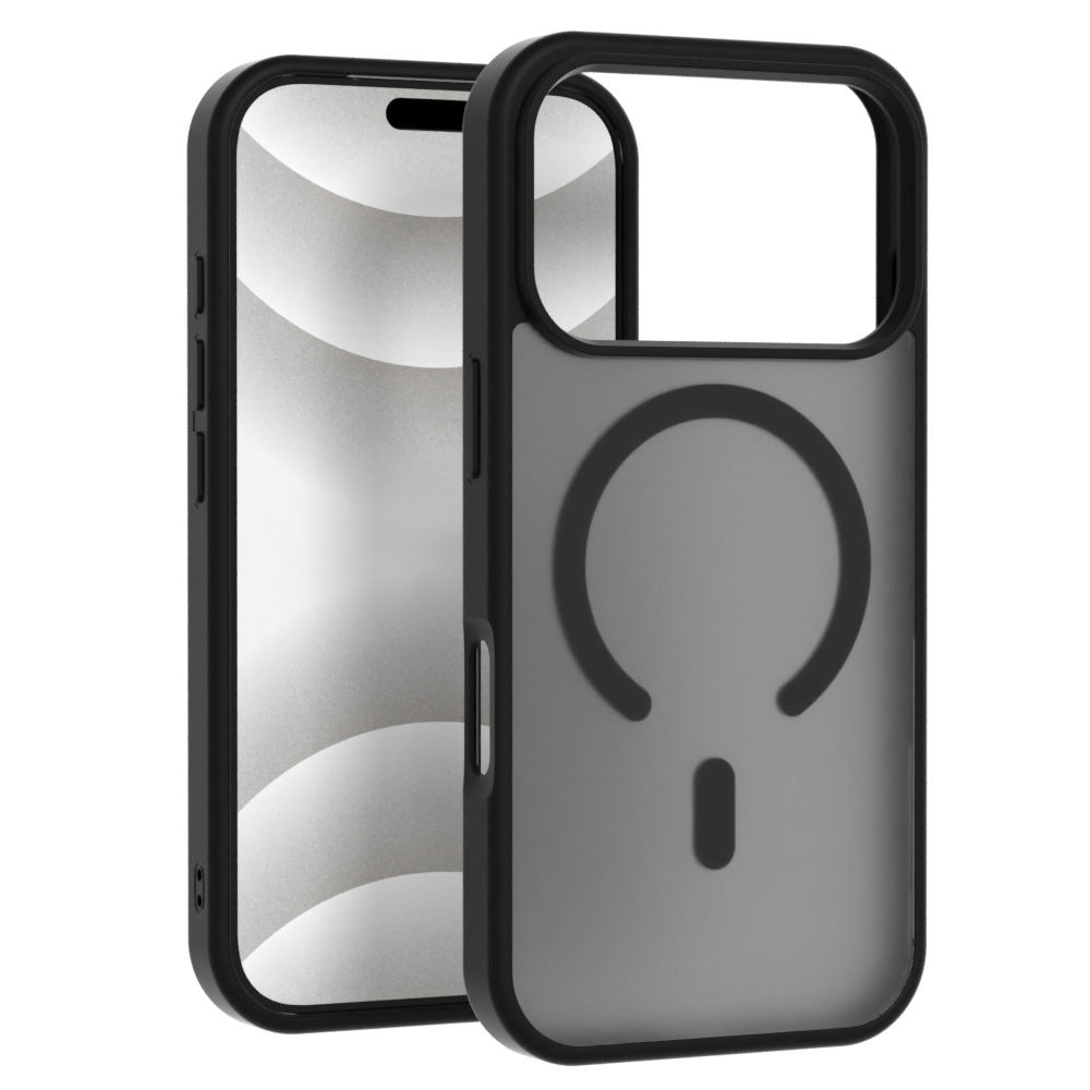 Skin-sensitive Magnetic Phone Case Frosted Translucent Drop-resistant Protective Cover