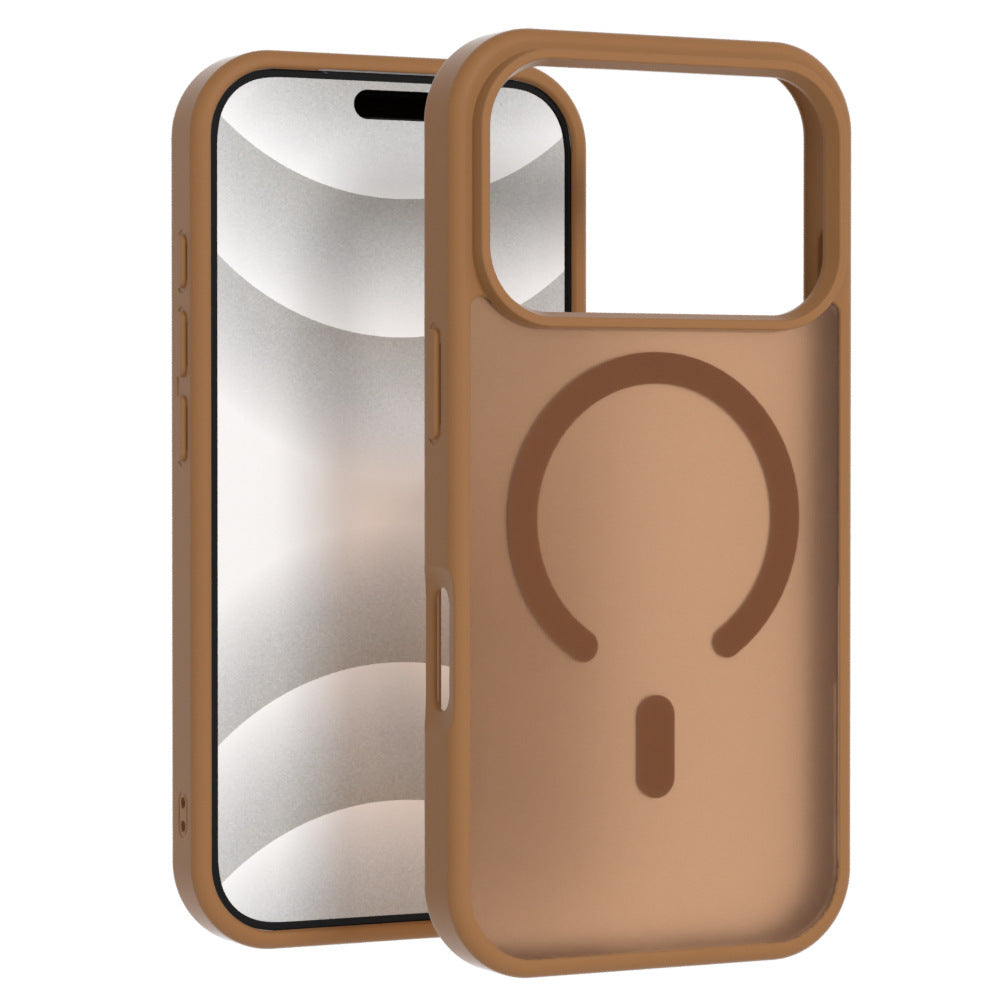 Skin-sensitive Magnetic Phone Case Frosted Translucent Drop-resistant Protective Cover