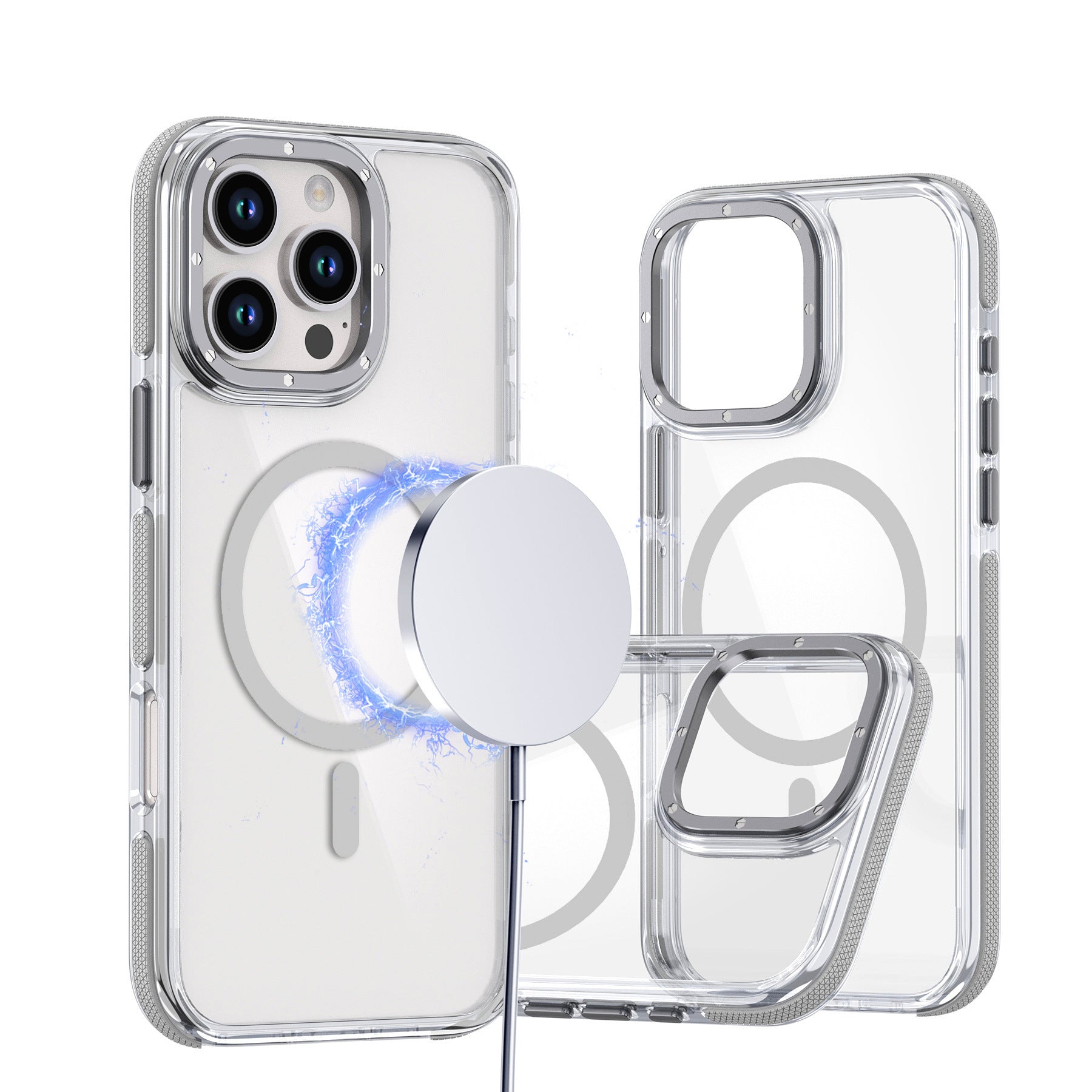 Applicable Magnetic Phone Case Two-color Transparent