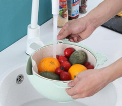Kitchen double-layer drain basket