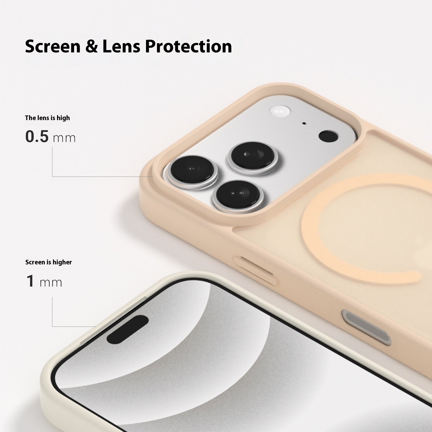 Skin-sensitive Magnetic Phone Case Frosted Translucent Drop-resistant Protective Cover