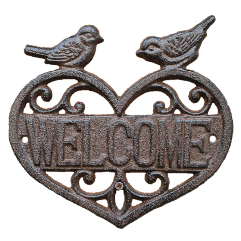 Iron Hanging Decoration Retro Courtyard Welcome Door Plate