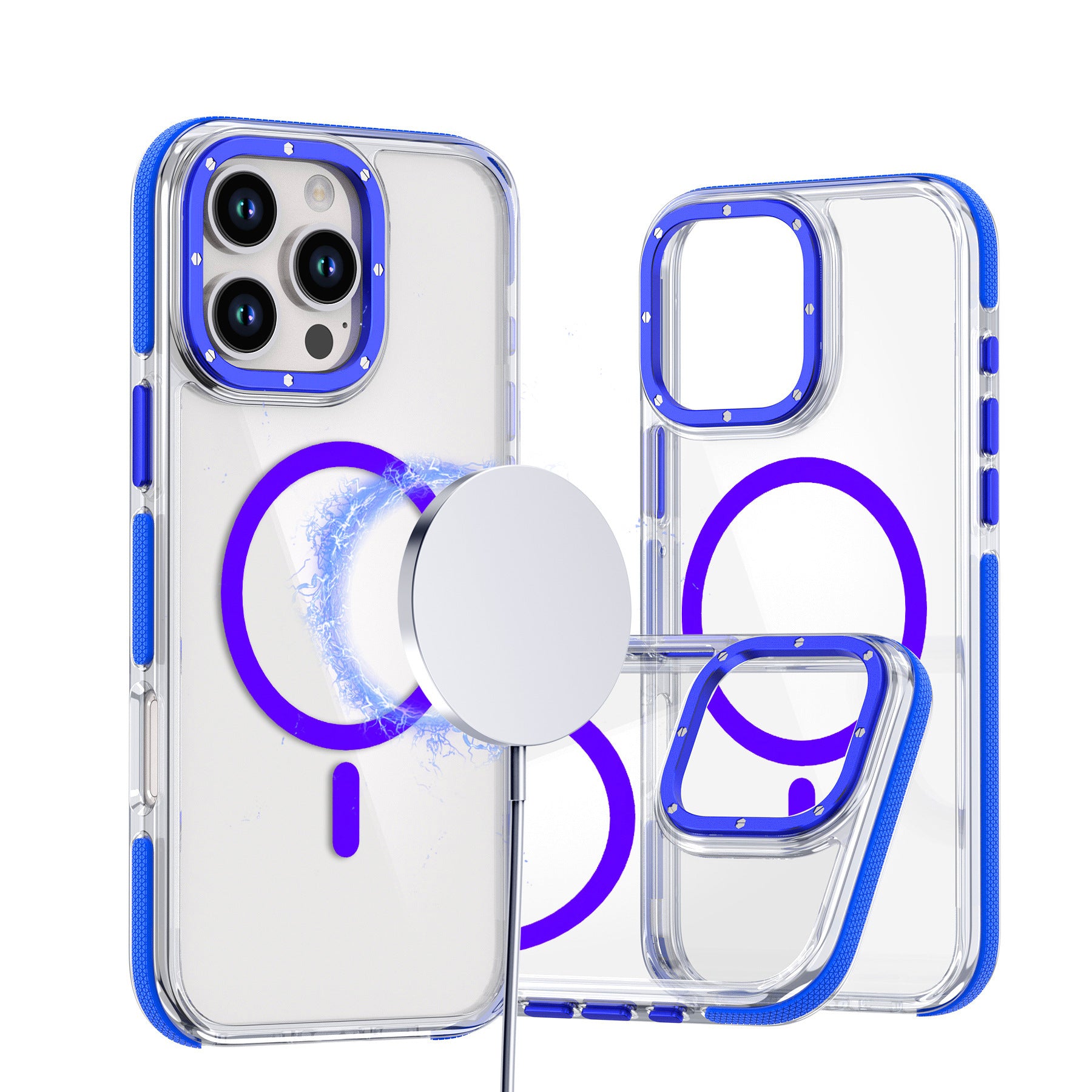 Applicable Magnetic Phone Case Two-color Transparent