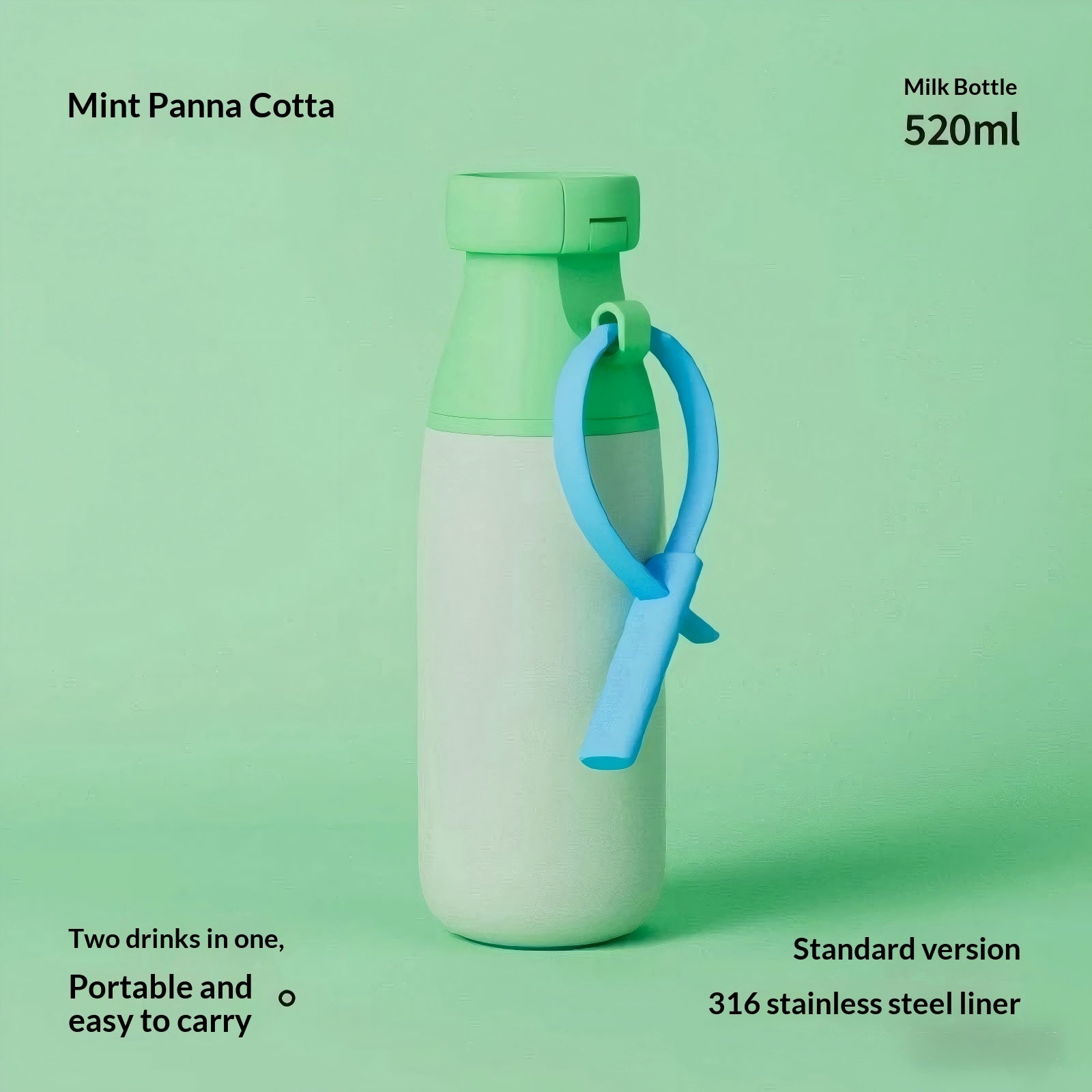 Large-capacity Stainless Steel Insulated Travel Mug With A Portable Straw Lid