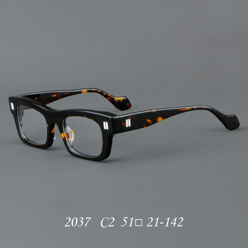 Thick Plate Glasses Patchwork Retro Frame