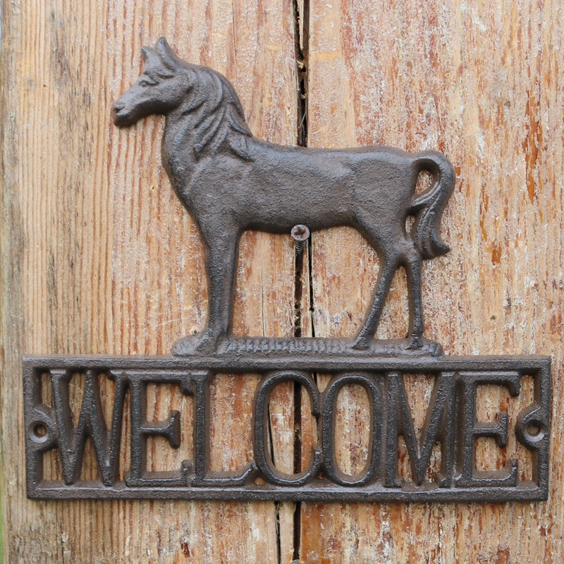 Iron Hanging Decoration Retro Courtyard Welcome Door Plate