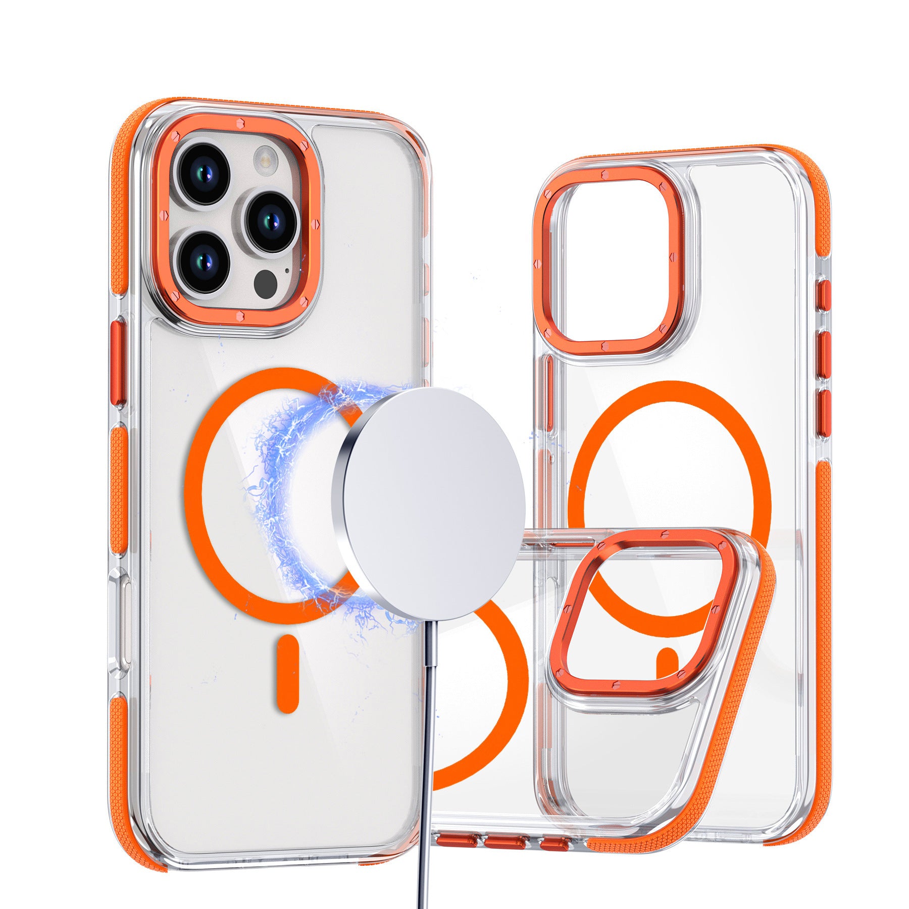 Applicable Magnetic Phone Case Two-color Transparent