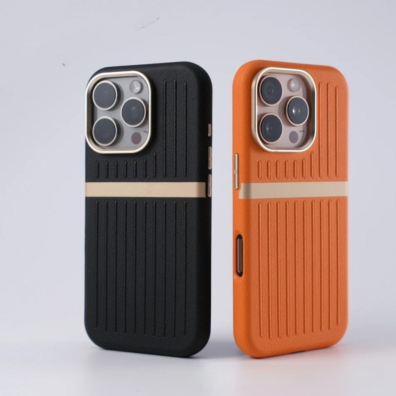 Corrugated Magnetic Phone Case Business Leather Phone Case