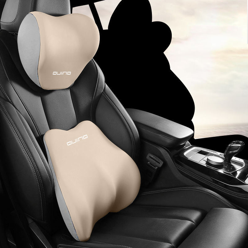 Car Headrest Neck Pillow Waist Support Set