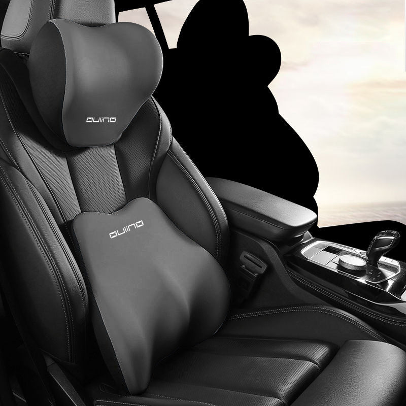 Car Headrest Neck Pillow Waist Support Set