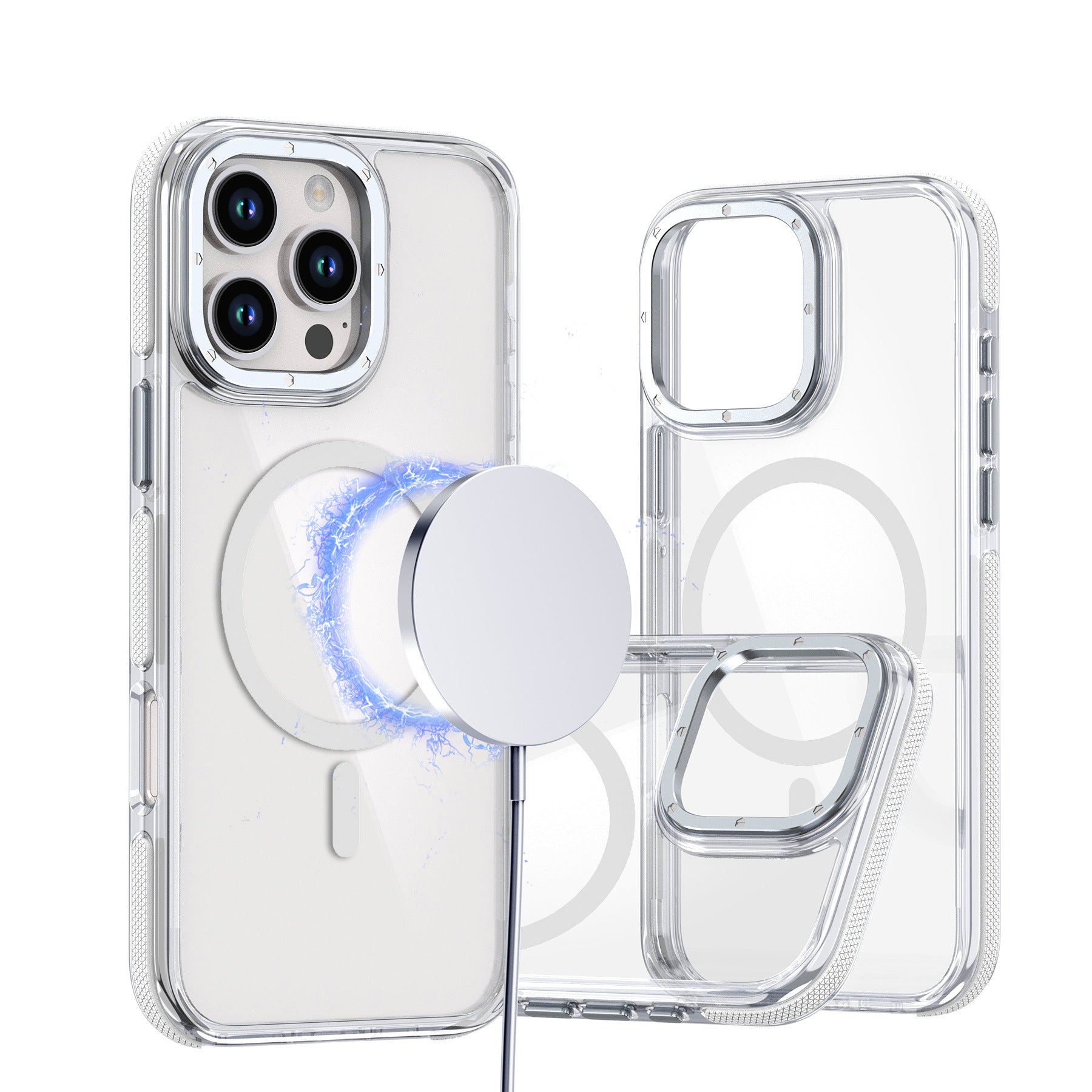 Applicable Magnetic Phone Case Two-color Transparent