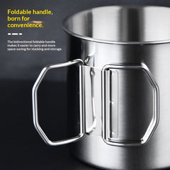 304 Stainless Steel Foldable Multifunctional Portable Climbing Cup