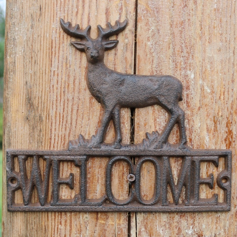 Iron Hanging Decoration Retro Courtyard Welcome Door Plate