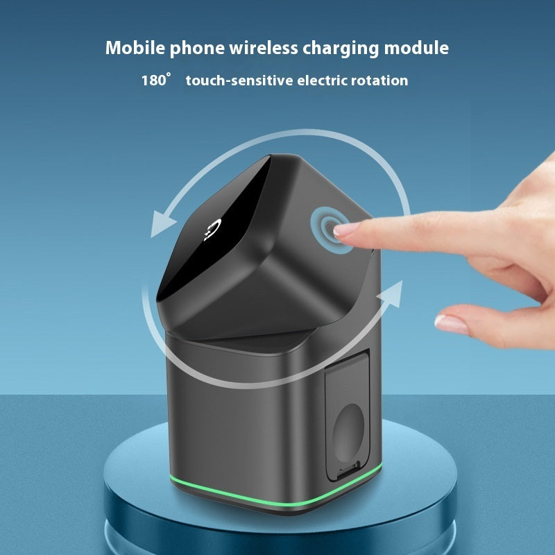 Three-in-one Electric Mobile Phone Magnetic Wireless Charging Stand